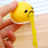 SQUISHY PUKING EGG YOLK STRESS BALL WITH YELLOW GOOP