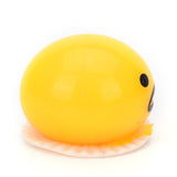 SQUISHY PUKING EGG YOLK STRESS BALL WITH YELLOW GOOP